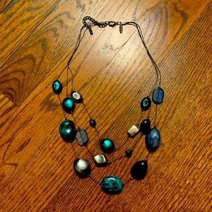 Three layered beaded necklace